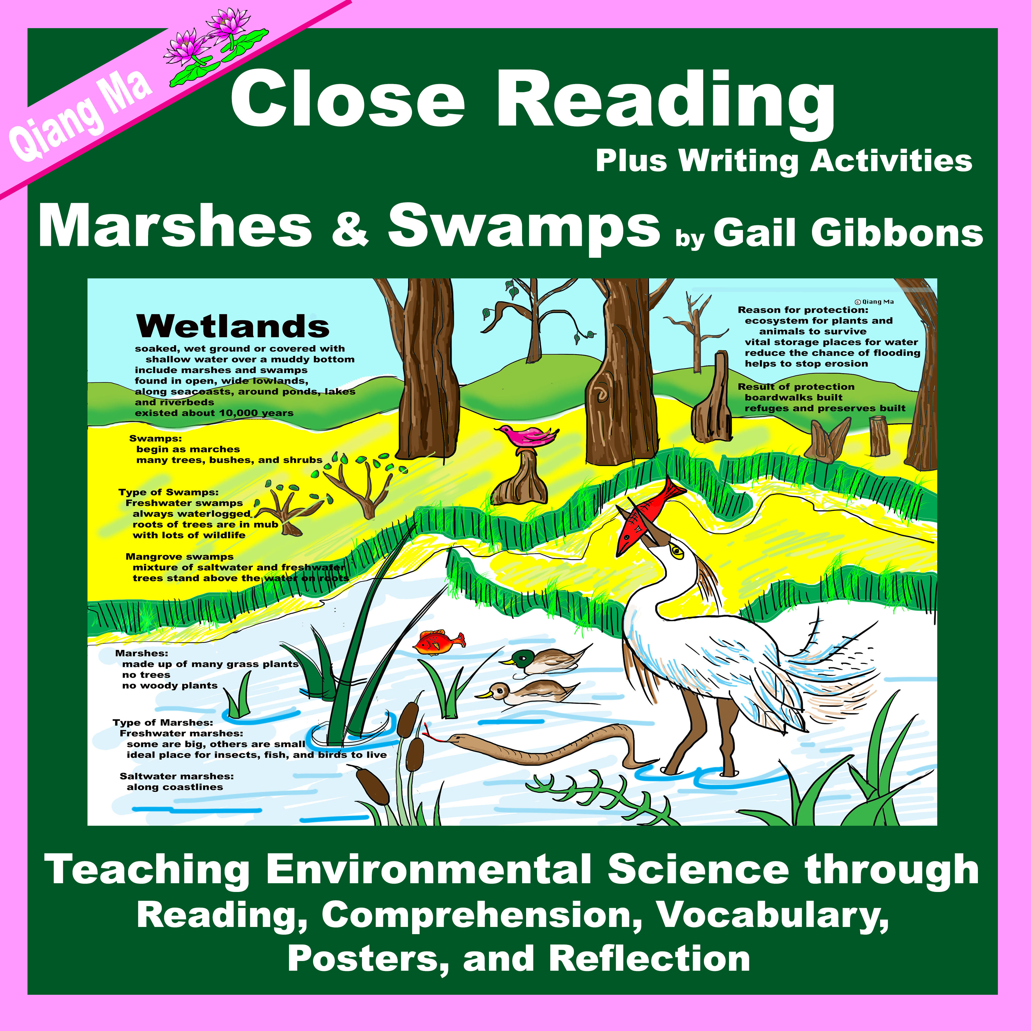 Close Reading: Marshes & Swamps by Gail Gibbons