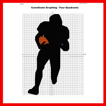 Super Bowl Coordinate Graphing Picture: Athlete (6)
