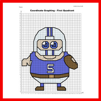 Super Bowl Coordinate Graphing Picture: Athlete