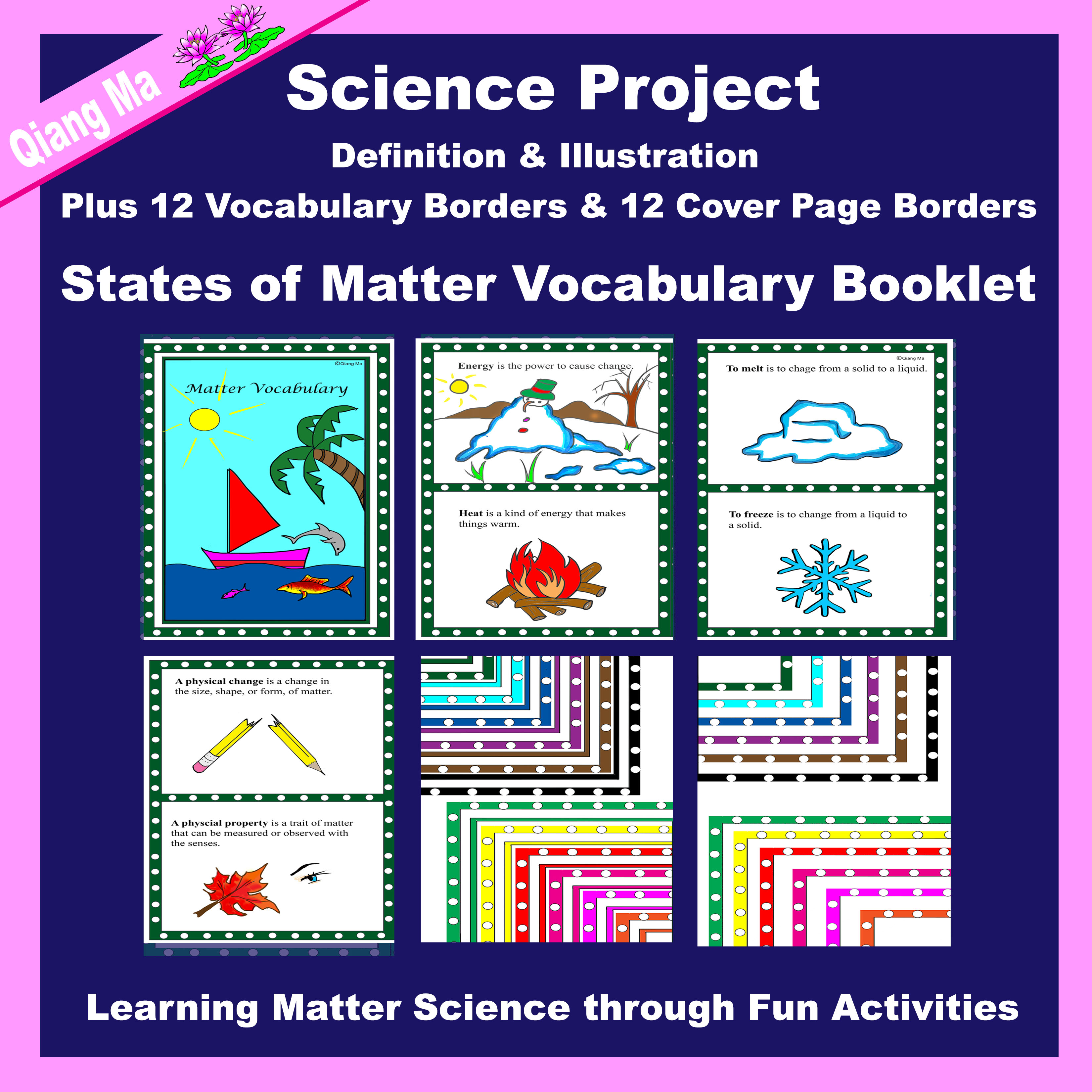 Science Project: States of Matter Vocabulary Booklet